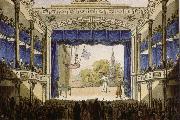 robert schumann the opening of  the theater in der josefstadt in vienna oil painting